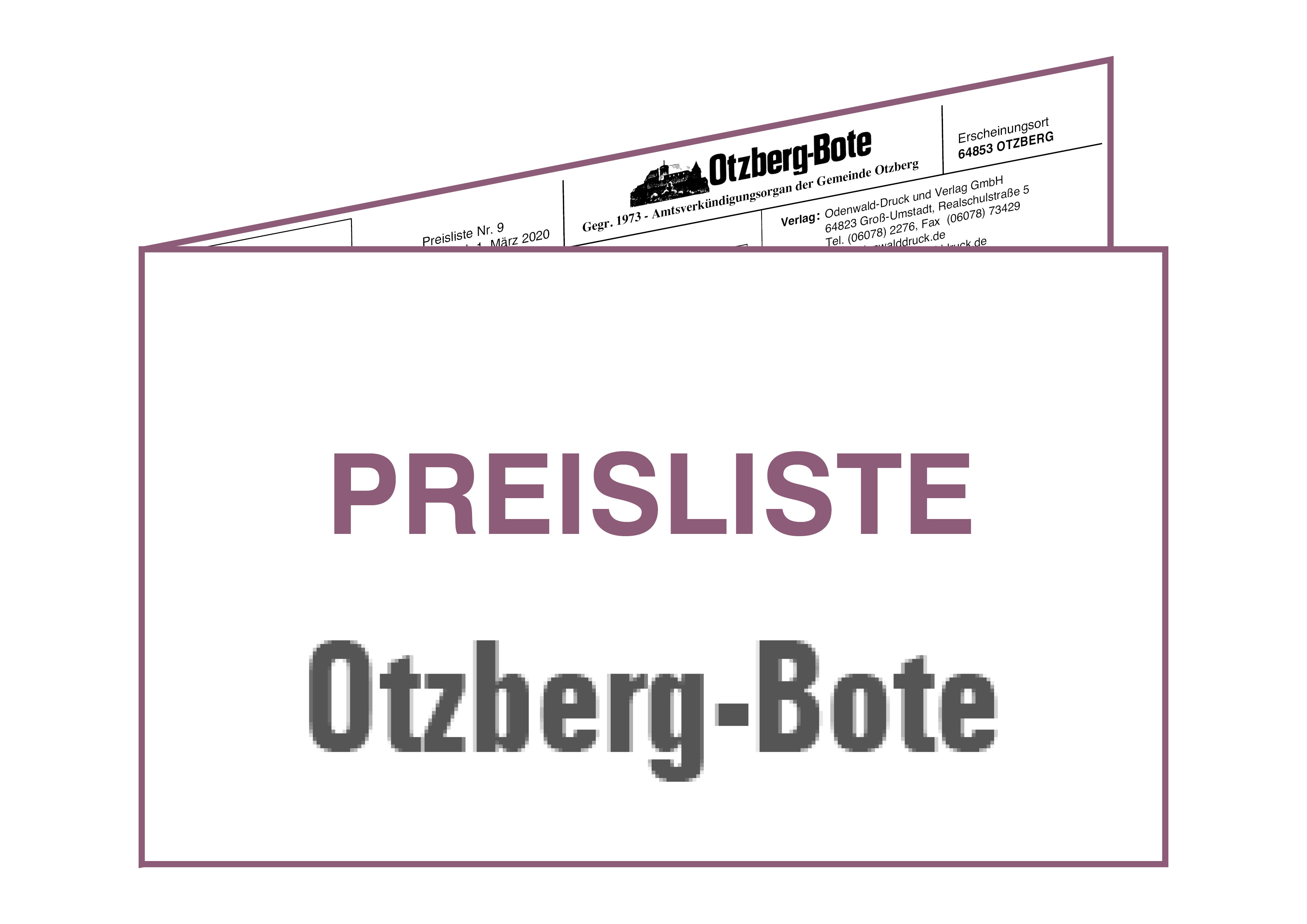 Preisliste Otzberg-Bote